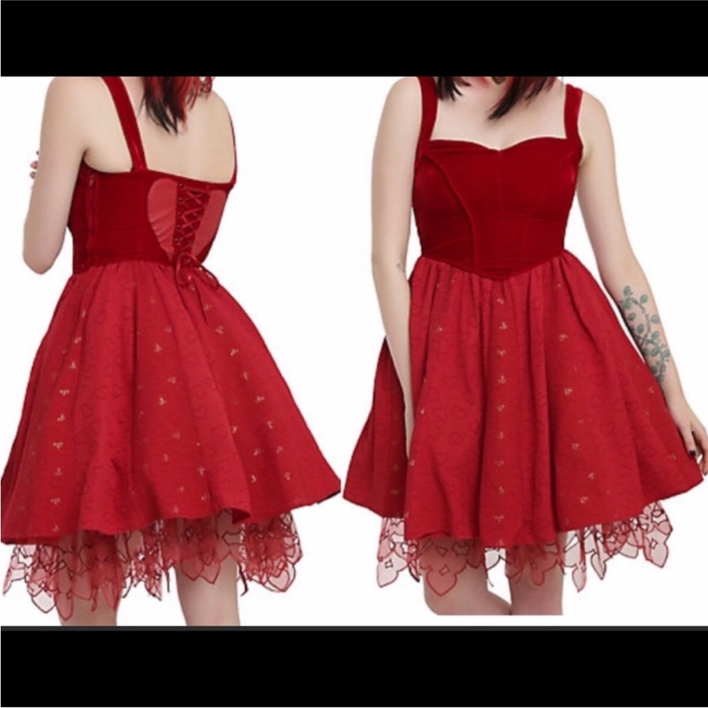 Disney Red and Gold Mini Dress with Enchanting Elegance